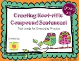 Compound Sentences Task Cards, Sentence Structure Practice
