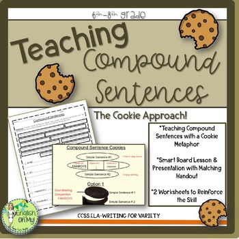 Preview of Compound Sentences-Using Cookies to Teach Compound Sentences!