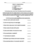 Compound Sentence Worksheet | Teachers Pay Teachers