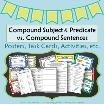 Preview of Compound Subject & Predicate vs. Compound Sentences {Sentence Structure}