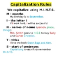 Capitalization Rules - M.I.N.T.S. Chart