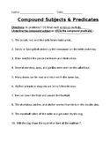 Compound Subjects and Predicates Practice