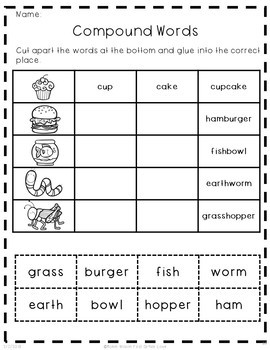 Compound Words for First Grade by Robin Wilson First Grade Love | TpT