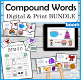 Compound Word Centers and Digital Cards BUNDLE
