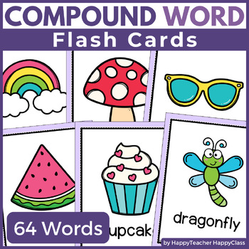 Preview of Compound Word Flashcards - Compound Word Picture Cards & Games