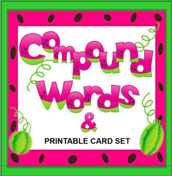 Preview of Compound Word Lesson SMARTBOARD and PRINTABLE Card Set