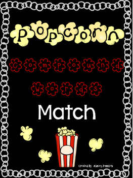 Preview of Compound Word Match Popcorn Theme