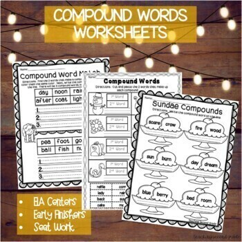 Compound Words Worksheets by Teaching Second Grade | TpT