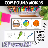 Compound Word Puzzles | Pocket Chart Center | LOW PREP!