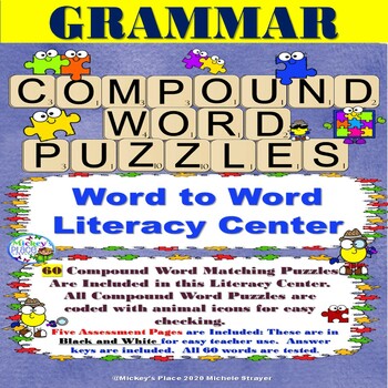 Preview of Compound Word Puzzles:  Word to Word Literacy Center