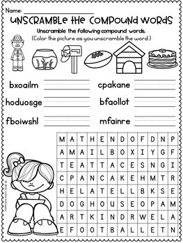 Compound Words Worksheets | Compound Words Activities by Little Achievers