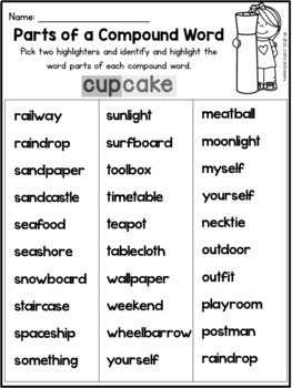 Compound Words Worksheets | Compound Words Activities by Little Achievers