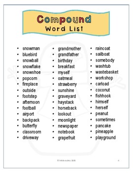 Compound Words For Kids  Interesting List Of 200+ Words