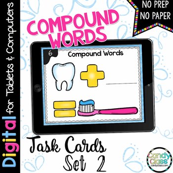 Preview of Compound Words Activities 1st & 2nd Grade Centers Google Slides Digital Resource