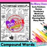 Compound Words Activity: Compound Words Word Search