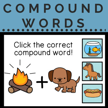 Preview of Compound Words Boom Card