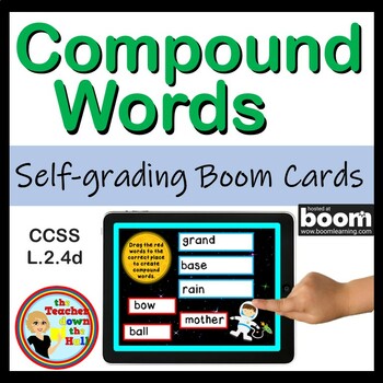 Preview of Compound Words Boom Cards Digital Vocabulary Activity
