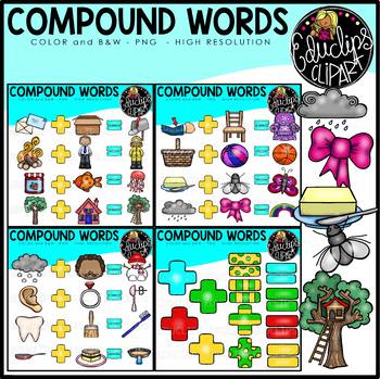 Preview of Compound Words Clip Art Bundle {Educlips Clipart}