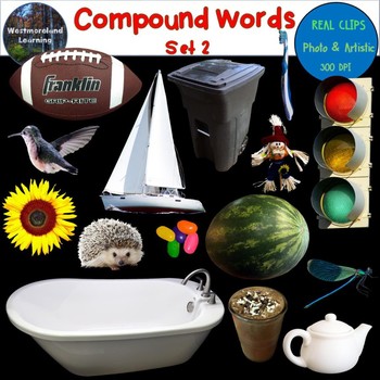 Preview of Compound Words Clip Art Set 2 Photo & Artistic Digital Stickers