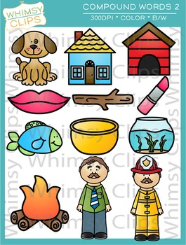 Preview of Compound Words Clip Art - Set Two