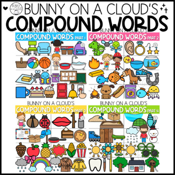 Preview of Compound Words Clipart Bundle by Bunny On A Cloud