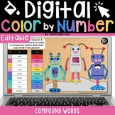 Compound Words Color by Number Grammar Review Google Slide