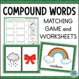 Compound Words Worksheets and Matching Game Literacy Center