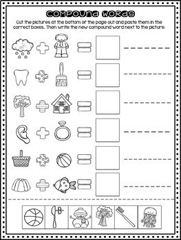 Compound Words Craft (and follow up activities) by One School Hill