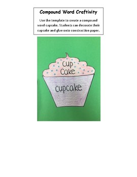 Preview of Compound Words Cupcake Craftivity