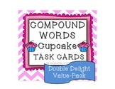 Compound Words Cupcake Task Cards Double Delight Value-Pack