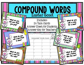 Preview of Compound Words Easter Scoot