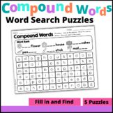 Compound Words Word Search Puzzles with Fill in and Find