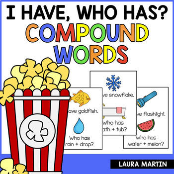 Preview of Compound Words Game - I Have Who Has Compound Word Activities - Compounds