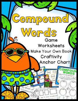 Preview of Compound Words Game, Worksheets, Craftivity, and More