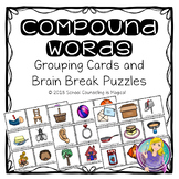Compound Words Grouping Cards and Brain Builder Puzzles