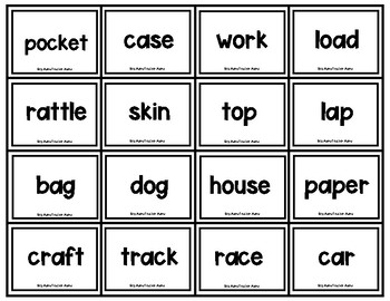 Compound Words: Match, Sort and Tri-Fold Activity by Boy Mama Teacher Mama