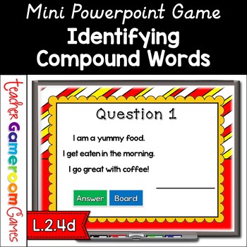 Preview of Compound Words Mini Powerpoint Game