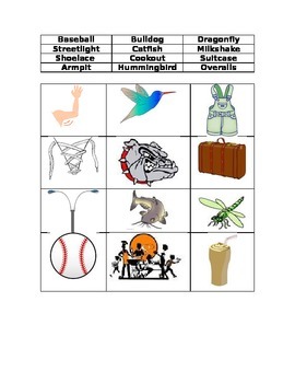 Preview of Compound Words Picture Word Sort #3
