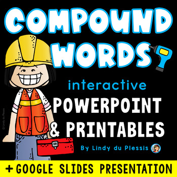 Preview of Compound Words PowerPoint /  Google Slides, Worksheets, Poster & More!