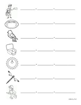 Compound Words Practice Worksheet by 4 Little Baers | TpT