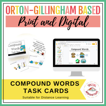Preview of Compound Words Task Cards | Science of Reading | Google Slides™