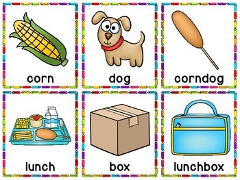 Compound Words Center and Visuals by Miss Giraffe | TpT