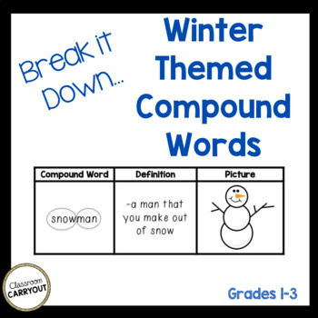 Preview of Compound Words WINTER Themed!