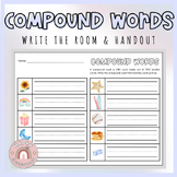 Compound Words | WRITE THE ROOM | HANDOUT | Words Centre a