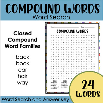 Preview of Compound Words Word Search