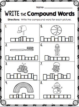 Compound Words Worksheets & Activities by Abc123is4me | TpT