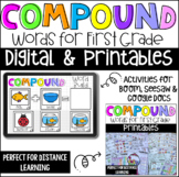 Compound Words Worksheets Digital and Printables for First Grade