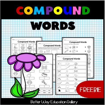 Preview of Compound Words Worksheets and Activities Set 1: 1st Grade 2nd Grade Literacy