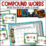 Compound Words Write the Room and Recording Sheets for ELA