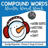 Compound Words Writing and Rhyming Pack|Winter Literacy Ac